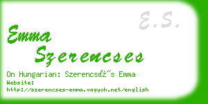 emma szerencses business card